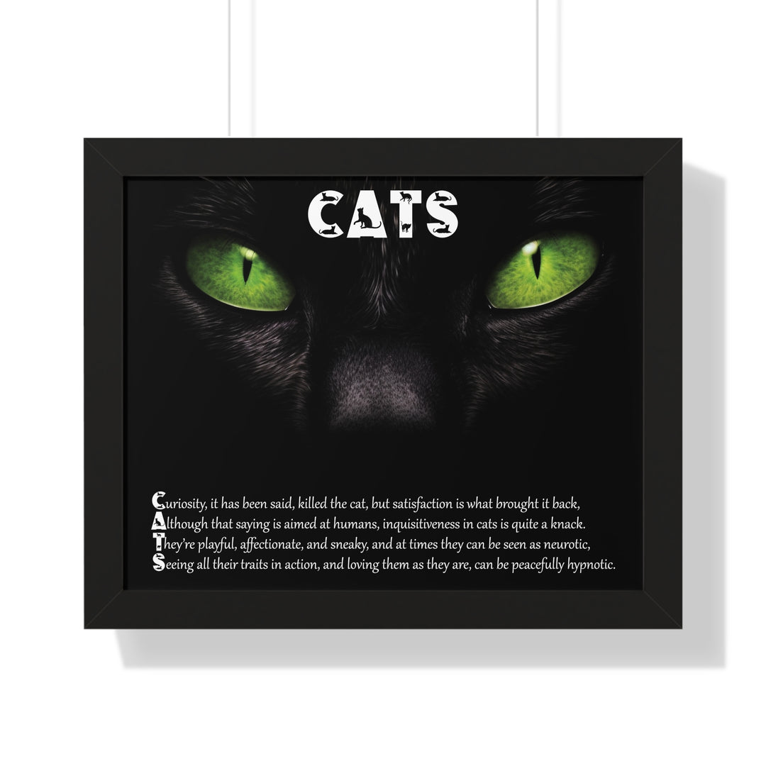 It's Just a Phrase "Cats" Framed Acrostic Poem Print