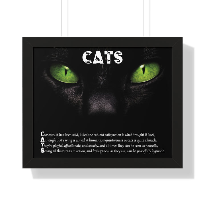 It's Just a Phrase "Cats" Framed Acrostic Poem Print