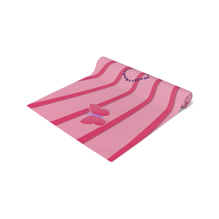 Baby Feet Acrostic Poem Table Runner - Pink-Wings