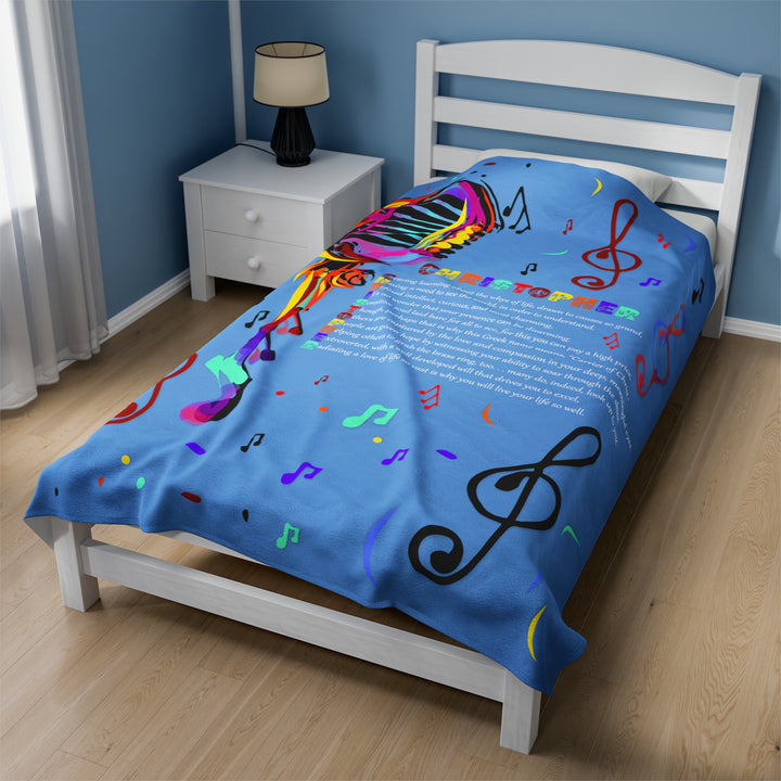 Namesakes Acrostic Poem on Velveteen Plush Blanket