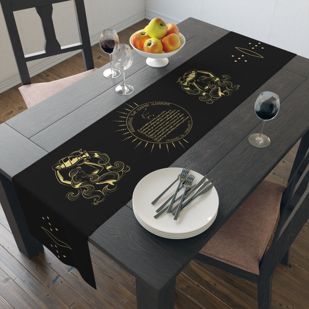 Aquarius Acrostic Poem Table Runner