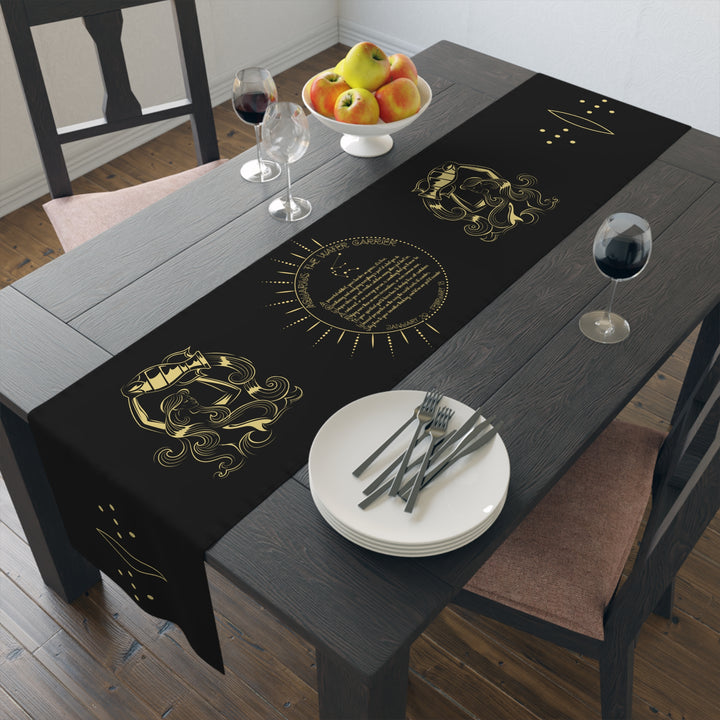 Aquarius Acrostic Poem Table Runner