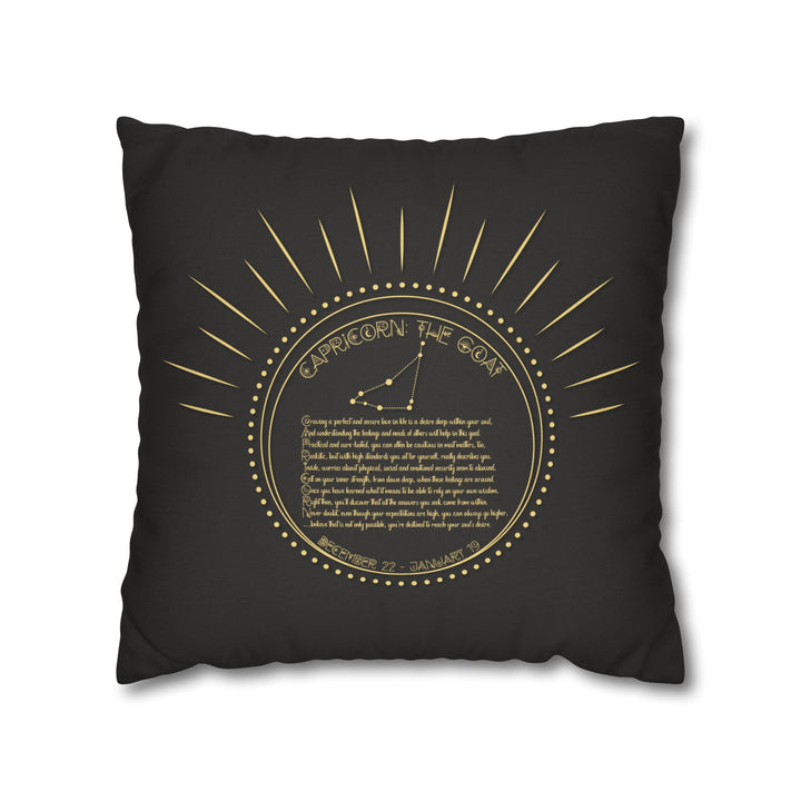 Capricorn Acrostic Poem Pillow Cover