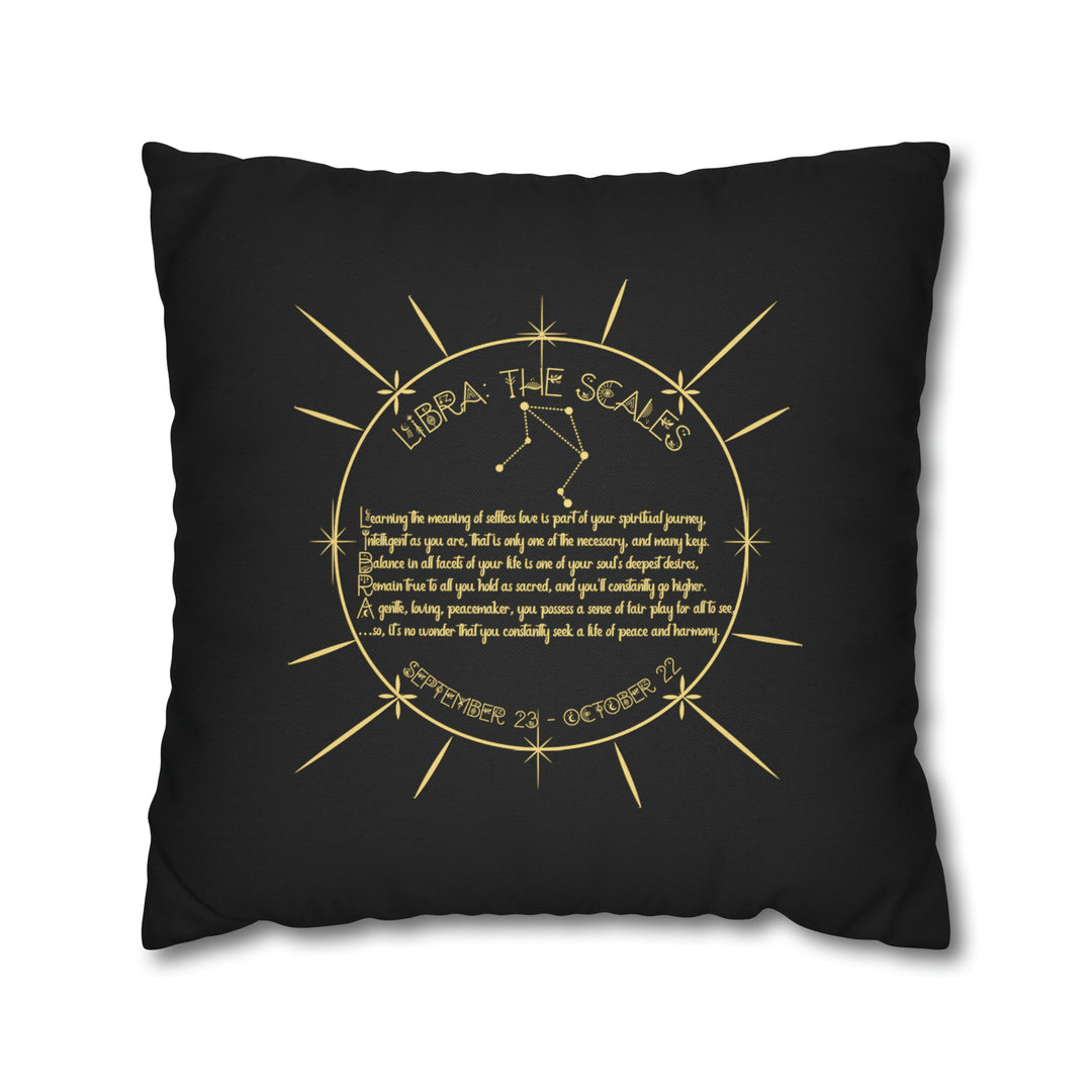Written in the Stars Pillowcase/Cover Spelling Out "Libra"