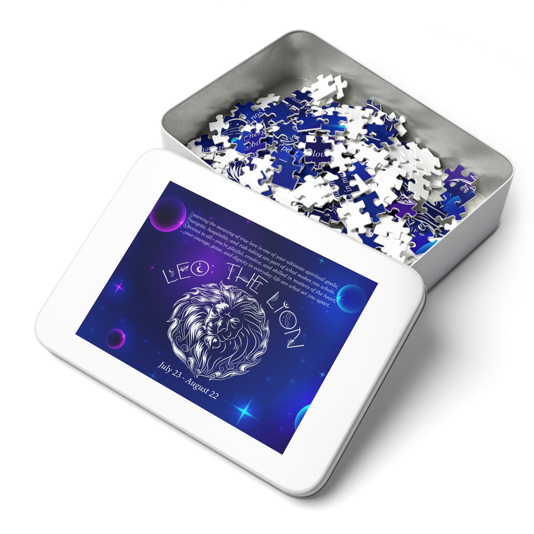 Leo Acrostic Poem Puzzle - Tin Box