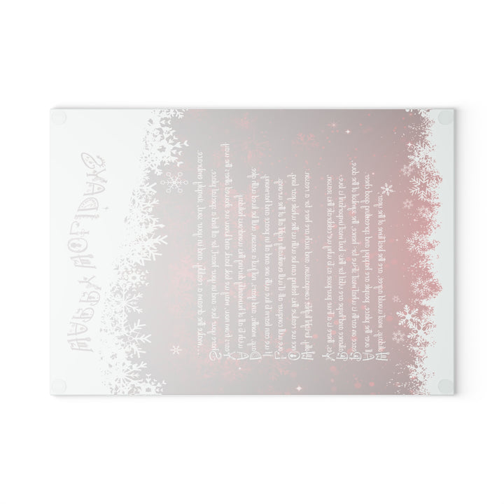 It's Just a Phrase Glass Cutting Board - "Happy Holidays"