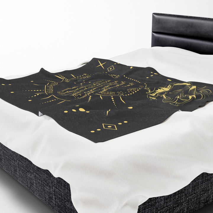 Aquarius Acrostic Poem Velveteen Plush Blanket