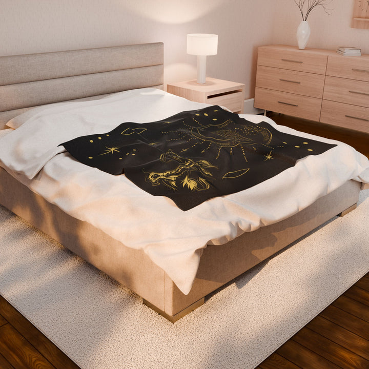 Sagittarius Acrostic Poem Velveteen Blanket