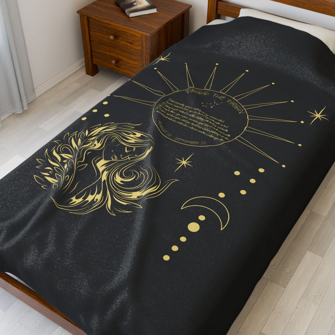 Virgo Acrostic Poem Velveteen Blanket
