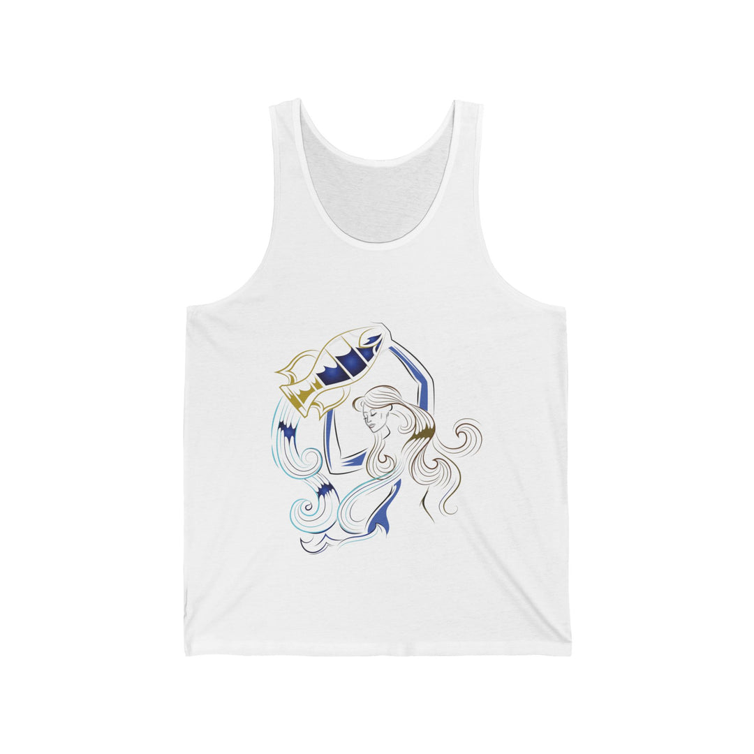 “Aquarius” Acrostic Poem Unisex Jersey Tank