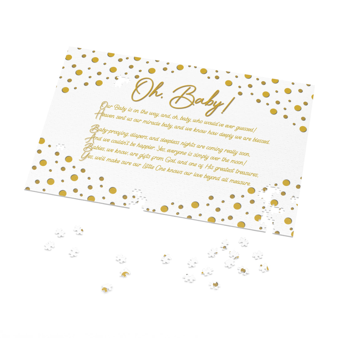 Oh, Baby! Acrostic Poem Jigsaw Puzzle - No Personalization - Tin Box