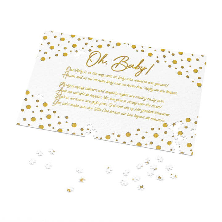 Oh, Baby! Acrostic Poem Jigsaw Puzzle - No Personalization - Tin Box