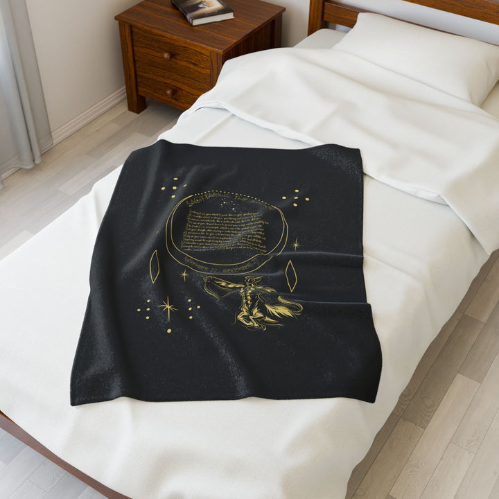 Sagittarius Acrostic Poem Velveteen Blanket