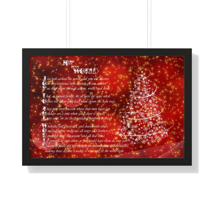 It's Just a Phrase "Joy to the World" Framed Acrostic Poem Print