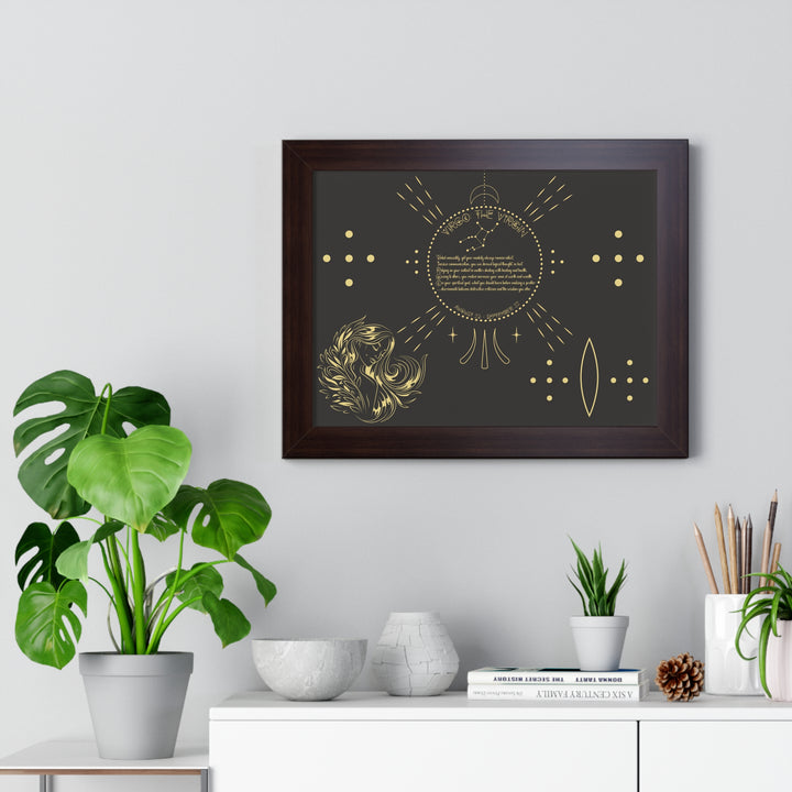 Written in the Stars Framed Acrostic Poem Print - Virgo