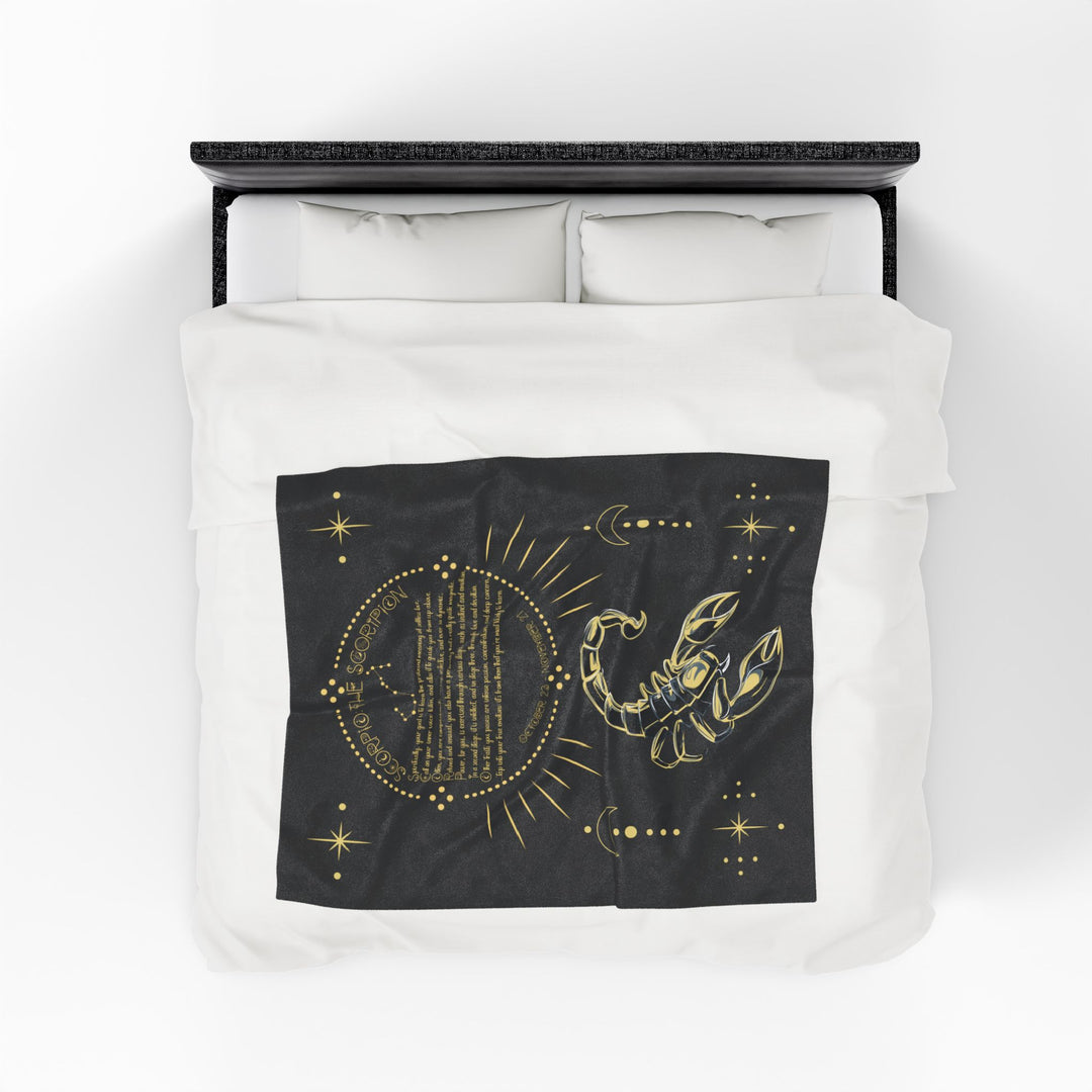 Scorpio Acrostic Poem Velveteen Blanket