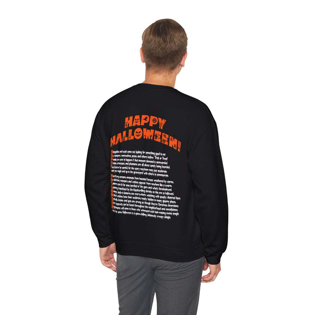 Happy Halloween Acrostic Poem Sweatshirt - Skull