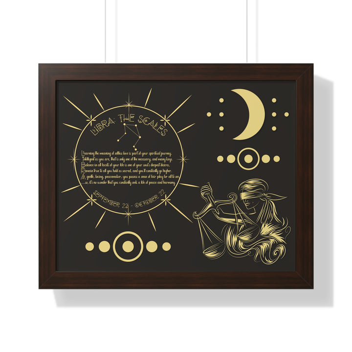 Written in the Stars Framed Acrostic Poem Print - Libra
