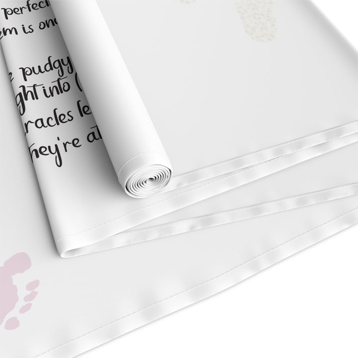 “Baby Feet” Table Runner - Pink-Gold - No Personalization
