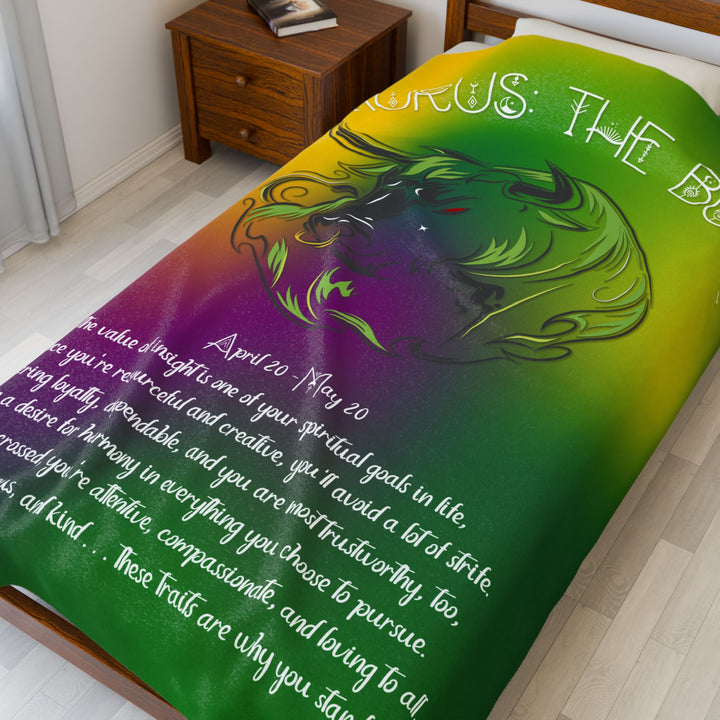 Taurus Acrostic Poem Velveteen Plush Blanket