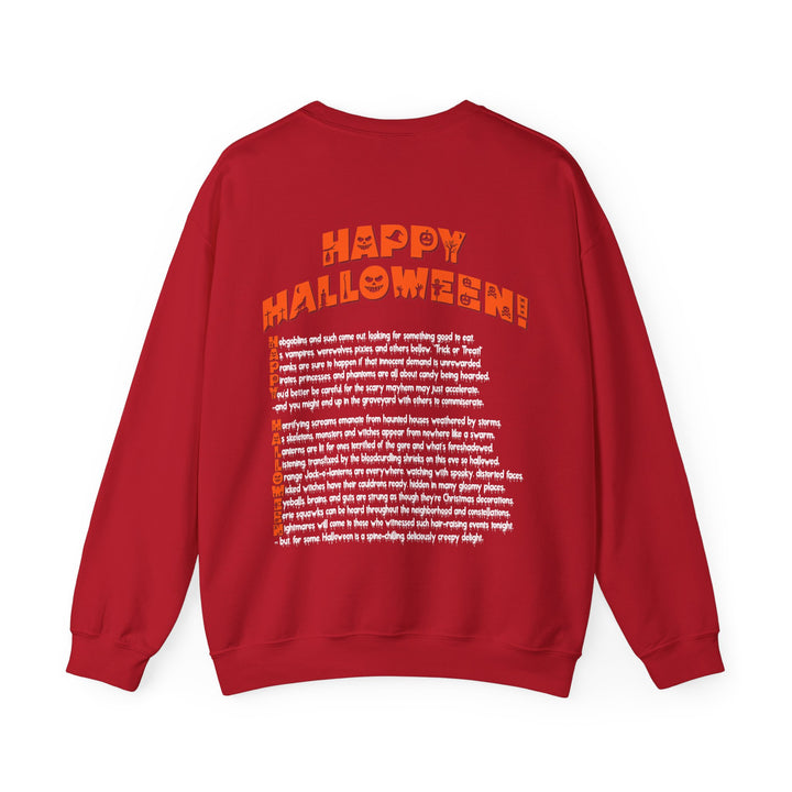 Happy Halloween Acrostic Poem Sweatshirt - Skull