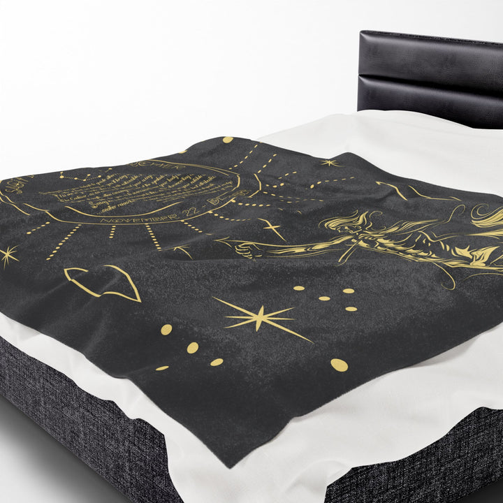 Sagittarius Acrostic Poem Velveteen Blanket