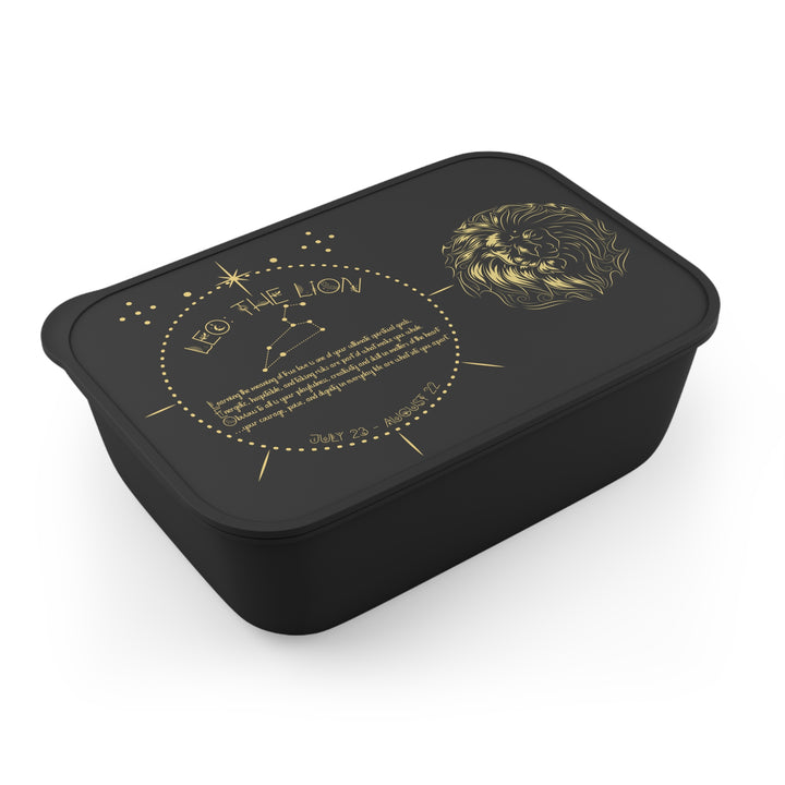 Leo Acrostic Poem Bento Lunch Box -Black
