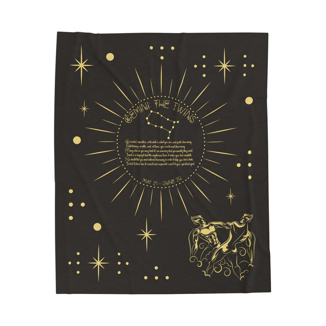 Gemini Acrostic Poem Velveteen Blanket