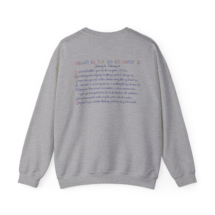 Aquarius Acrostic Poem Astrology Sweatshirt - Unisex