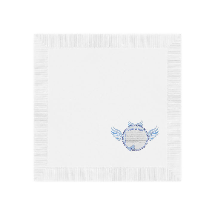 A Baby is Born Baby Shower Coined Napkins - Blue Wings
