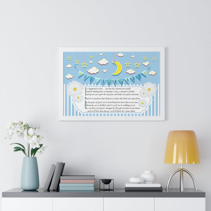 Baby Steps "It's a Boy" Framed Print Collection - No Personalization