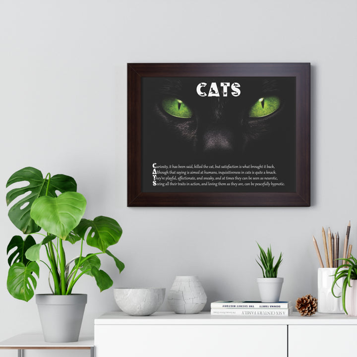 It's Just a Phrase "Cats" Framed Acrostic Poem Print