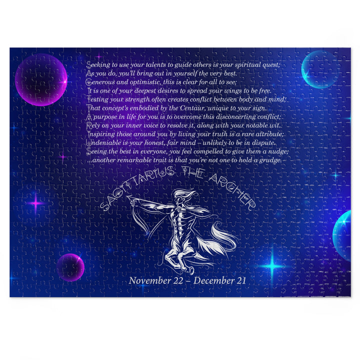 Sagittarius Acrostic Poem Puzzle - Tin Box