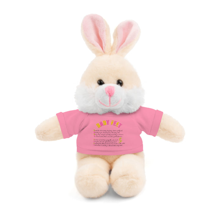 Baby Feet Acrostic Poem Stuffed Animals with Tee - Baby Feet - Gold Footprints