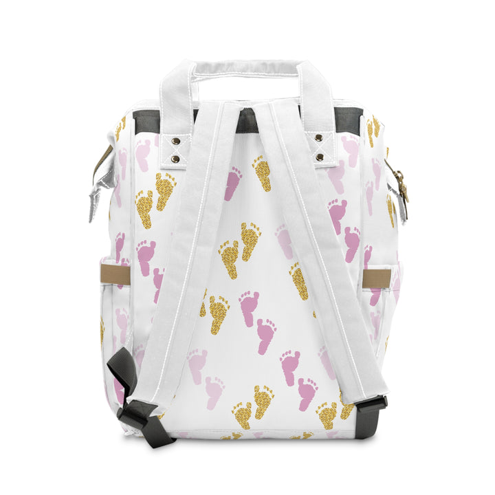 Baby Steps Multifunctional Diaper Backpack - "Baby Feet" Footprints