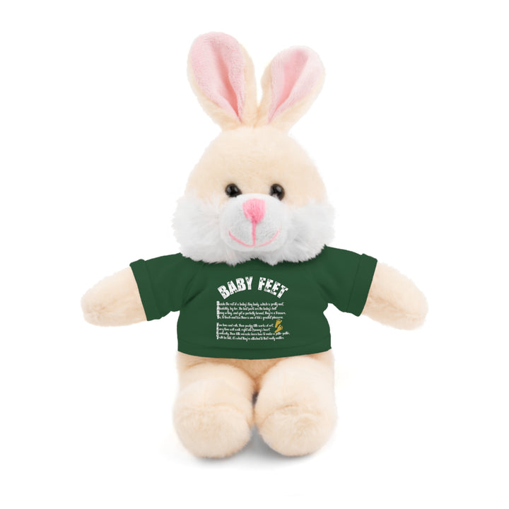 Baby Feet Acrostic Poem Stuffed Animals with Tee - Baby Feet - Gold Footprints