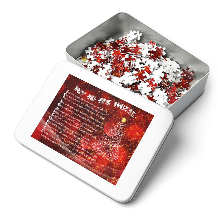 Joy to the World Acrostic Poem Puzzle - Swirl- Tin Box