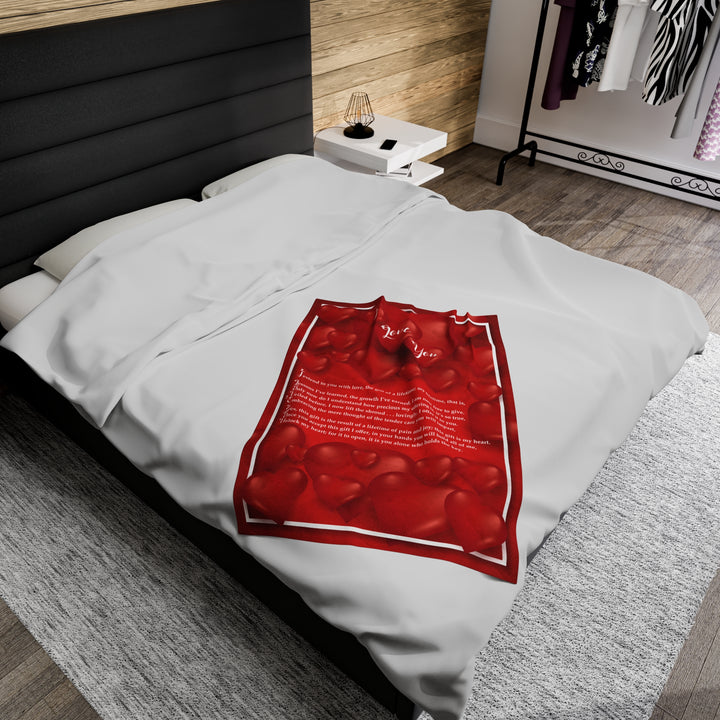 It's Just a Phrase "I Love You" Velveteen Plush Blanket