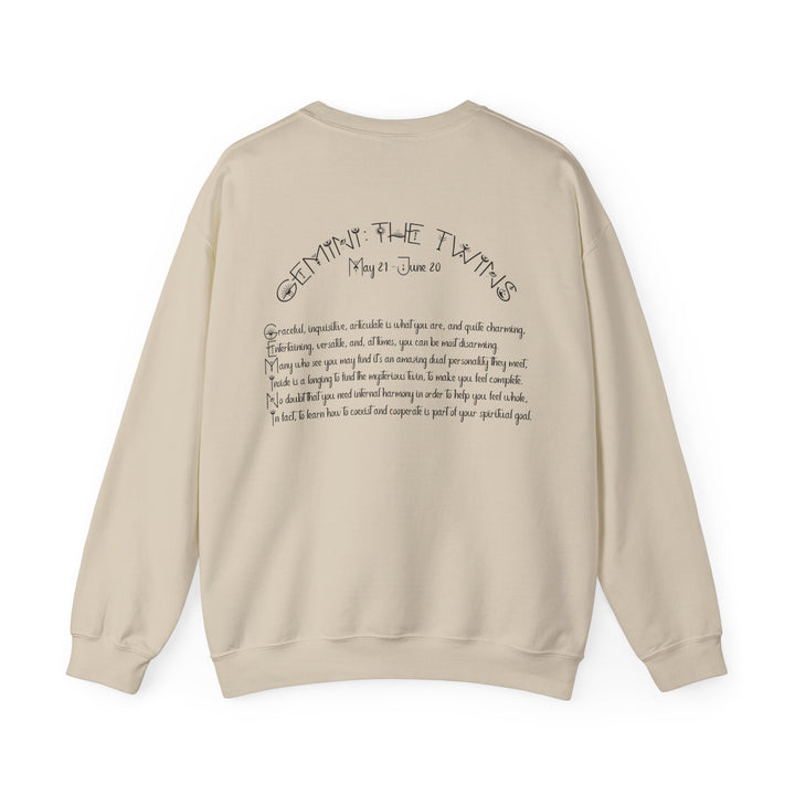 Gemini Astrology Sweatshirt with Acrostic Poem