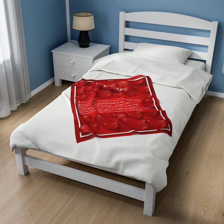 It's Just a Phrase "I Love You" Velveteen Plush Blanket