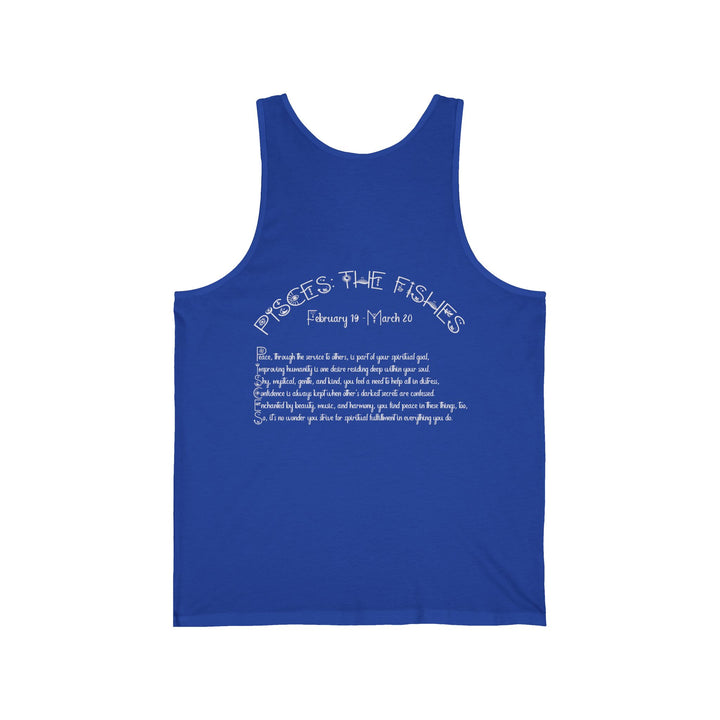 “Pisces” Acrostic Poem Unisex Jersey Tank
