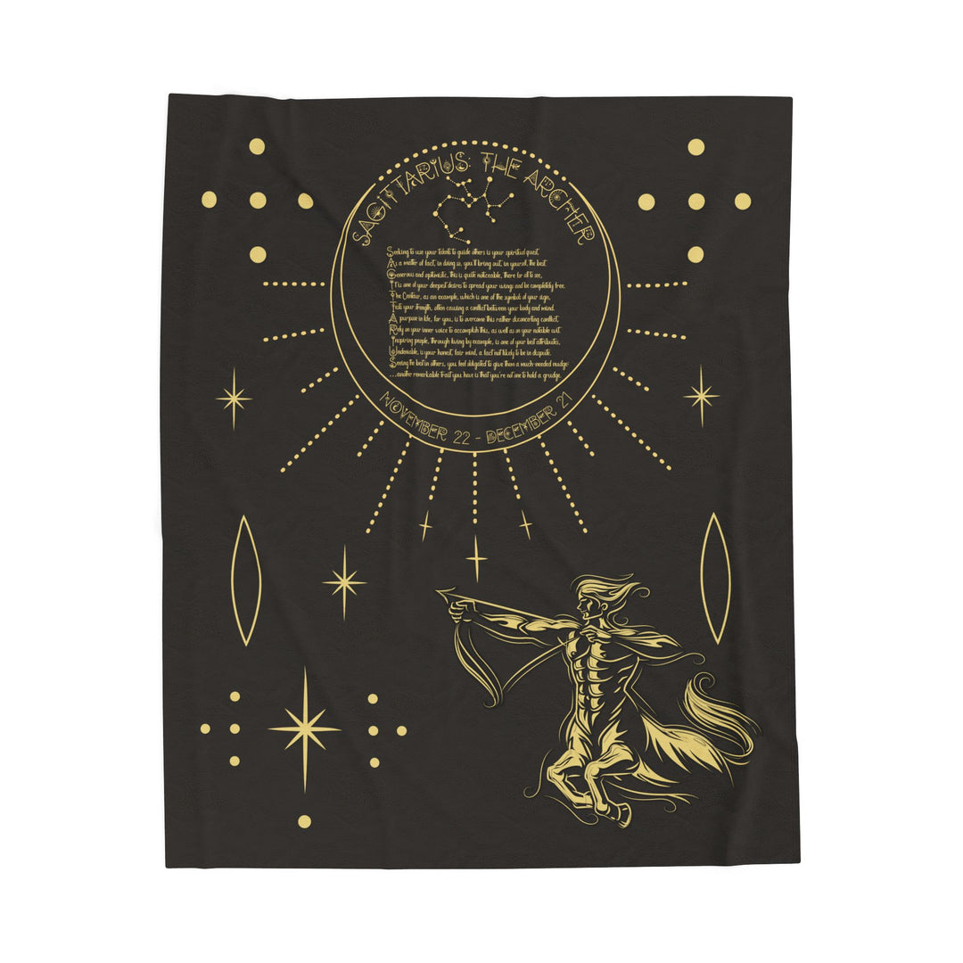 Sagittarius Acrostic Poem Velveteen Blanket