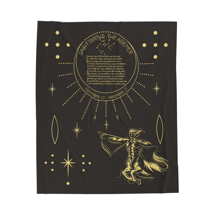 Sagittarius Acrostic Poem Velveteen Blanket