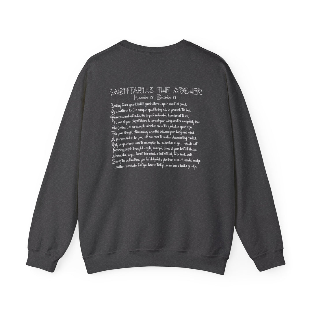 Sagittarius Acrostic Poem Astrology Sweatshirt - Unisex