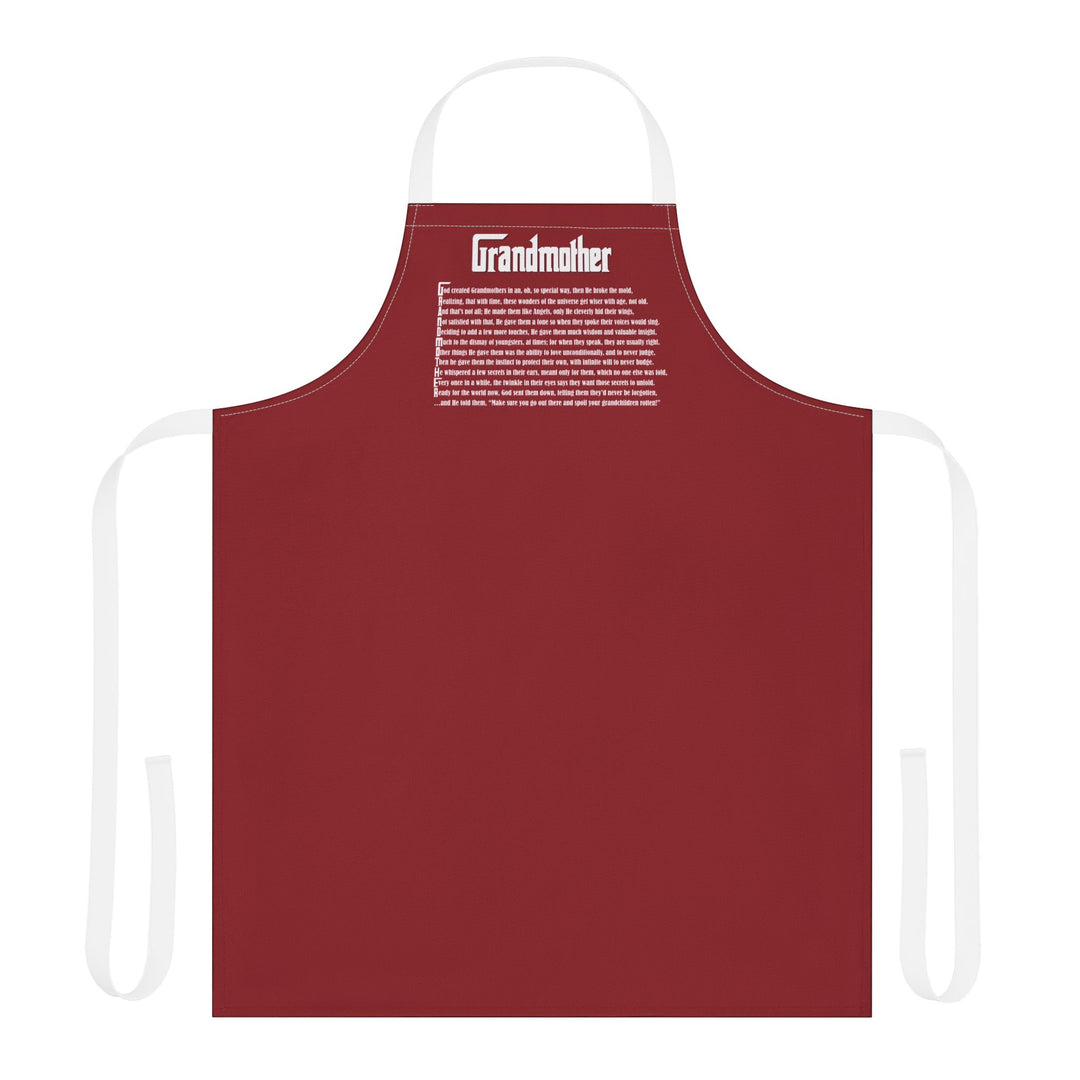 Grandmother Acrostic Poem Adjustable Tie Back Chef Apron - Red