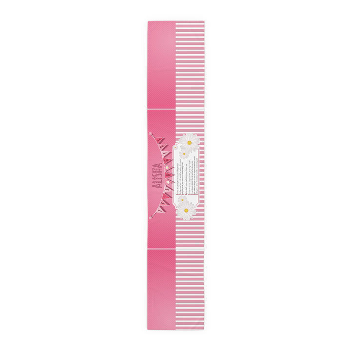It’s a Girl Table Runner - Pink-White Stripes - Personalized