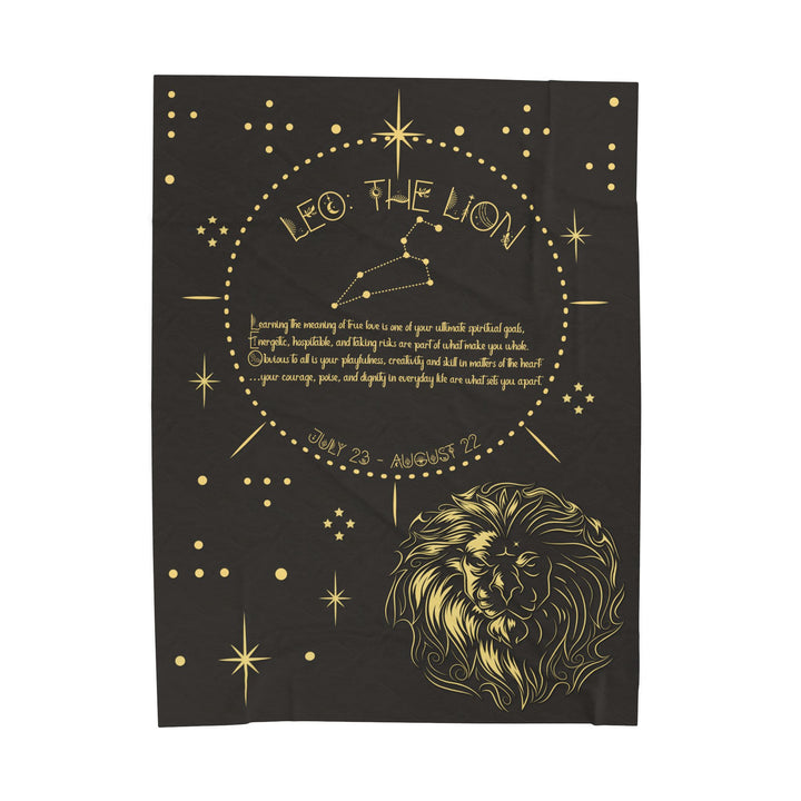 Leo Acrostic Poem Velveteen Plush Blanket