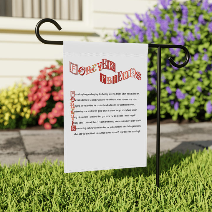 Friends Forever Acrostic Poem outdoor/Garden Banner - Camo