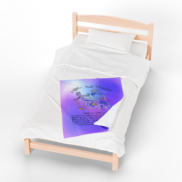 Libra Acrostic Poem Velveteen Plush Blanket - Colored