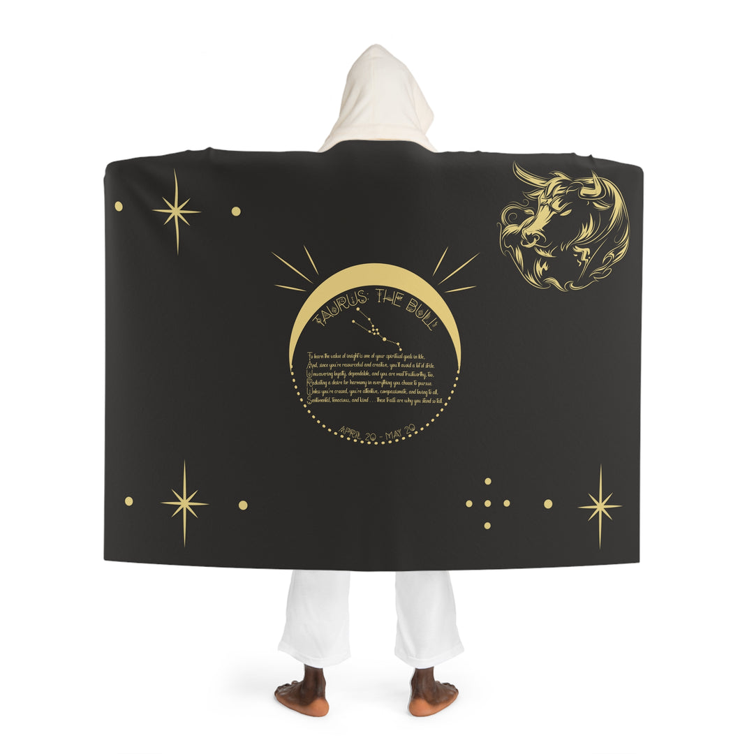Taurus Acrostic Poem Sherpa Hooded Blanket